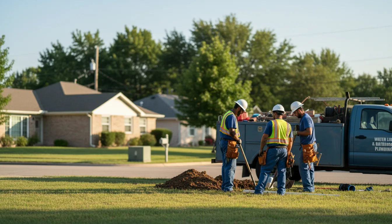 Residential water line and bathroom plumbing service in Walton, OR
